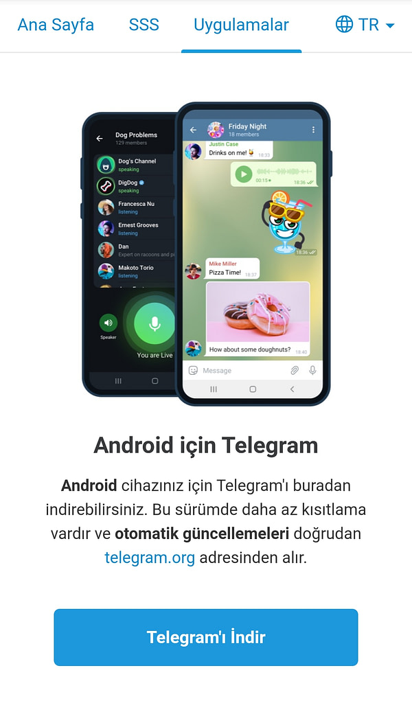Telegram Yeni Android Uygulaması